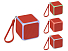 Портативная колонка Cube с подсветкой, красный
