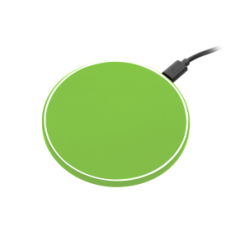 Беспроводное зарядное устройство с подсветкой 15W Auris, салатовое
