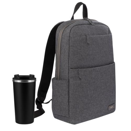 Подарочный набор Палермо (Palermo), Форст (Forst), серый/черный (рюкзак, термокружка)