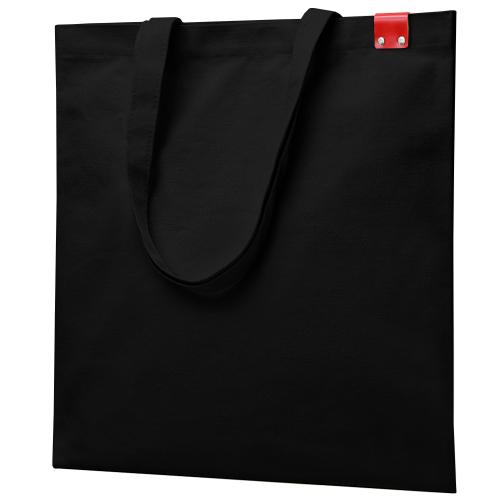 Сумка для покупок IVORY 325 г/м² с PU нашивкой, Красный.