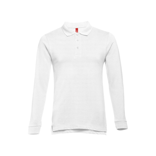 Рубашка-поло мужская BERN 210 с длинным рукавом, белый