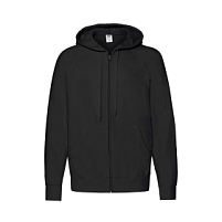 Толстовка без начеса LIGHTWEIGHT HOODED SWEAT JACKET 240, черный