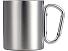 Стальная кружка Elbrus с двойными стенками и ручкой-карабином, 300 мл (глянц), серебристый