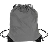 Рюкзак мешок с укреплёнными уголками Reflect, светоотражающий серый, 35*41 см, 100%  полиэстер , серый