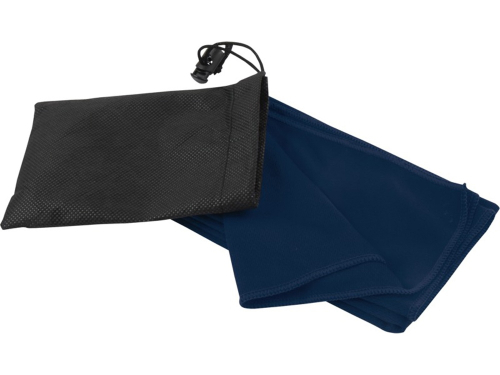 Lucas спортивное полотенце из переработанного полиэстера 30х80 см - Синий нэйви