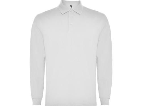 Рубашка поло Carpe мужская с длинным рукавом, белый
