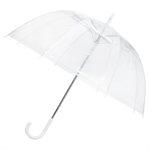 Зонт-трость Klar с прозрачным куполом, Белый