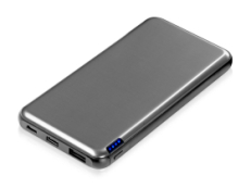 Внешний аккумулятор Forge v.2, металл, 10000mah, серый