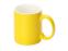 Матовая кружка Марко базовой формы, цветная снаружи, белая внутри, желтый