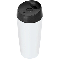 Термокружка  дорожная матовая  "Гран-при"; 450 мл, непроливайка, белый Термокружка  дорожная матовая  "Гран-при"; 450 мл, непроливайка, белый