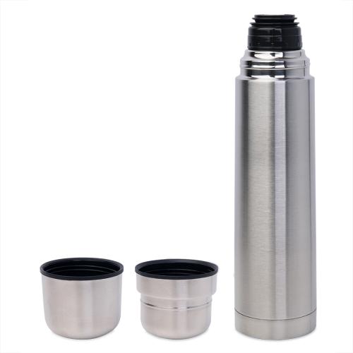 Термос ROMANTIC с двумя кружками, серебристый
