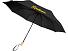 Birgit, складной ветроустойчивой зонт диаметром 21 дюйм из переработанного ПЭТ, черный