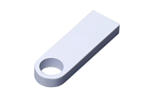 USB 2.0-флешка на 128 Гб с мини чипом и круглым отверстием, белый USB 2.0-флешка на 128 Гб с мини чипом и круглым отверстием, белый