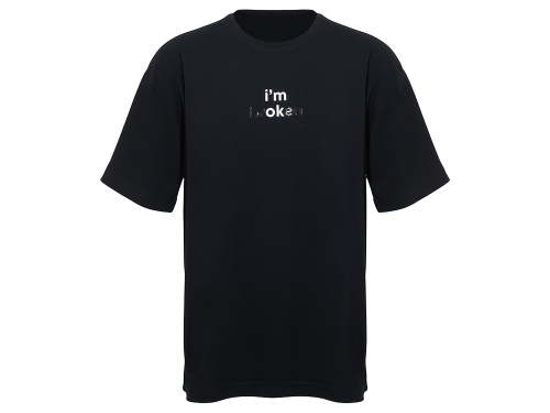 Футболка оверсайз Vienna унисекс , черный с нанесением Трафарет Скульптура 2 цвета