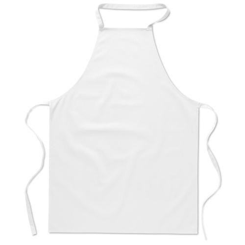 Кухонный фартук из хлопка, белый