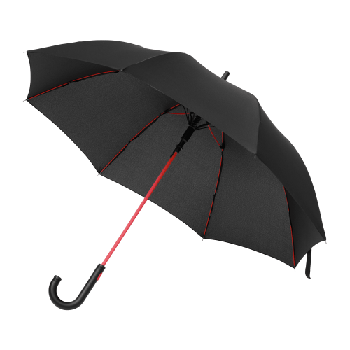 Зонт-трость Квантум (Quantum), черный/красный