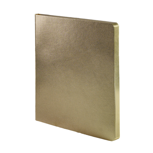 Бизнес-блокнот AURI, формат А5, золотистый, блок в линейку, золотистый