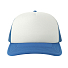 Бейсболка RAPPER-S, 5 клиньев, пластиковая застёжка, белый, ярко-синий