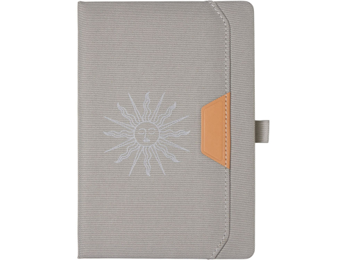 Блокнот А5 из RPET Harvey, 80 листов FSC бумага, серый с термотрансфером