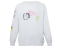 Свитшот оверсайз с рукавом реглан Belgrade, унисекс, белый, ДТФ текстиль