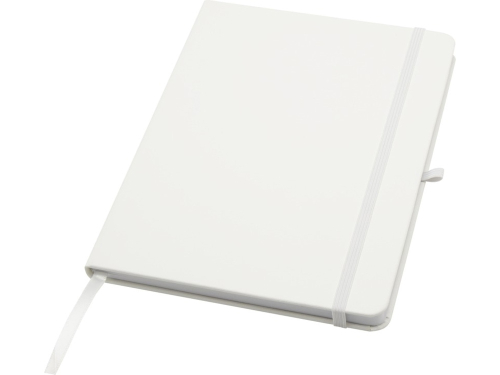 Teak блокнот А5 из переработан. материала в твердой обложке с линован. страницами - Белый