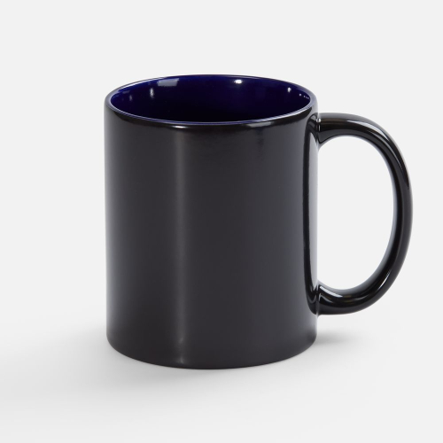 Кружка-хамелеон On Display, глянцевая, черная с синим