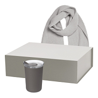 Подарочный набор Strada, Forges, серый (термокружка, шарф)