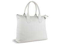 Сумка-шоппер BUGATTI Elsa, белая, воловья кожа/полиэстер, 46х11х31,5 см