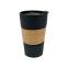 Кружка керамическая с деревянной манжетой Nexus, Чёрный