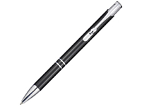 Шариковая ручка Moneta из переработанного алюминия - сплошной черный