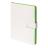 Ежедневник недатированный Stellar, А5, белый, кремовый блок  в линейку, с зеленым обрезом, белый, зеленый