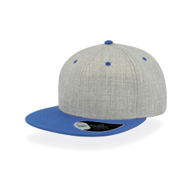 Бейсболка FADER, 6 клиньев, застежка ПВХ, серый, синий