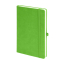 Бизнес-блокнот "Justy", 130*210 мм, светло-зеленый, твердая обложка,  резинка 7 мм, блок-линейка, лаймовый