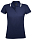Рубашка поло женская Pasadena Women 200 с контрастной отделкой, темно-синяя с белым