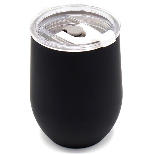 Термокружка с двойной стенкой SOFTO To Go софт-тач, Черный/Белый