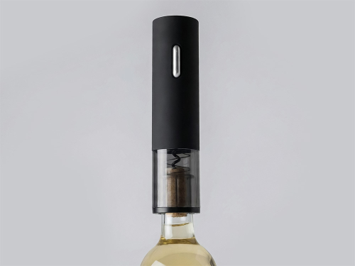 Электрический штопор Corkoff для винных бутылок с покрытием софт тач, черный