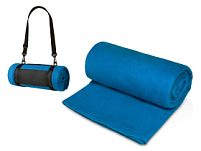 Плед Нежность с плечевым ремнем, синий