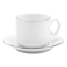 Чайная пара фарфоровая 220см³ экспресс Платиновый в коробке, Белый