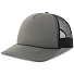 Бейсболка RAPPER-S, 5 клиньев, пластиковая застёжка, темно-серый, черный