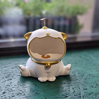 Статуэтка хранитель Кот большой, Белый