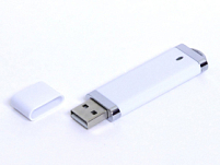USB-флешка промо на 32 Гб прямоугольной классической формы, белый USB-флешка промо на 32 Гб прямоугольной классической формы, белый