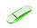 Флешка промо овальной формы, 32 Гб, серебристый/зеленый