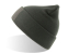 Шапка вязаная  двойная Wind-S с патчем, темно-серый