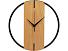 Деревянные часы с металлическим ободом, диаметр 30 см, Time Wheel, натуральный/черный