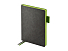 Ежедневник А5 датированный Boston 2026, серый с салатовым обрезом