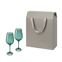 Подарочный набор 2 бокала для вина Capri в большом подарочном пакете Подарочный набор 2 бокала для вина Capri в большом подарочном пакете