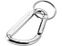 Timor брелок с карабином из переработанного алюминия, сертифицированного по стандарту RCS - Серебристый