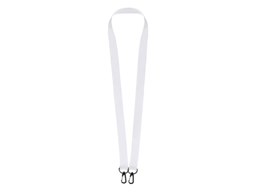 Ланъярд 2 см под сублимацию с 2-мя карабинами, черный