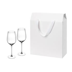 Подарочный набор 2 бокала для вина Blanche в большом подарочном пакете