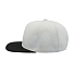 Бейсболка SNAP BACK, 6 клиньев, пластиковая застежка, белый, черный